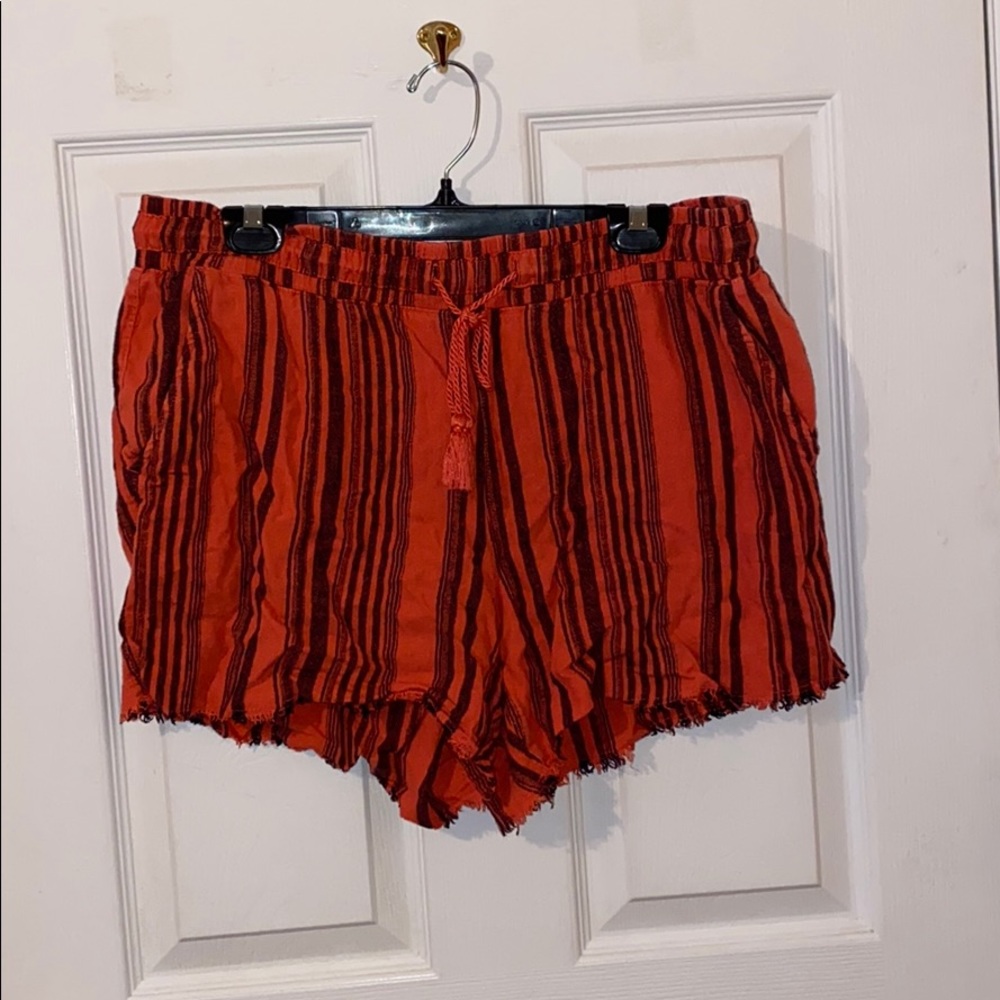 Large Striped orange shorts